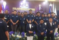 Pengurus DPD Barisan Muda PAN Banda Aceh pada saat dilakukan pelantikan oleh Ketua DPW BM PAN Aceh yang berlangsung di Kyriad Murata Hotel Banda Aceh Senin malam (12/12/2022).