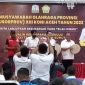Pembukaan Musorprov XIII KONI Aceh ditandai pemukulan rapa'i di Hotel Grand Permata Hati, Banda Aceh, Sabtu (24/12/2022) malam