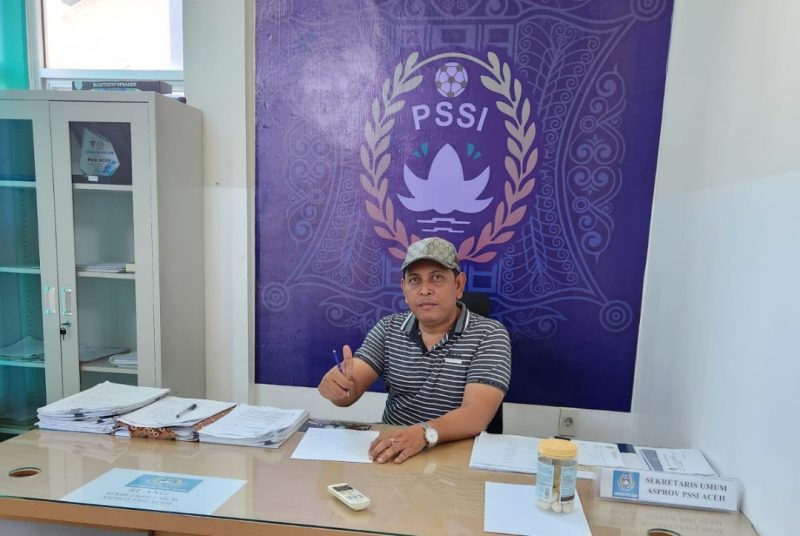 Wasekum Asprov PSSI Aceh yang juga Ketua Panitia Seleksi Pemain PON Aceh 2024 Irwansyah, SE