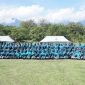 Para peserta perkemahan jambore melakukan foto bersama usai penutupan perkemahan kader PKK di bumi perkemahan kota  Jantho Aceh Besar. (Foto MC Aceh Besar)