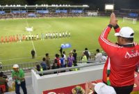 Pj Gubernur Aceh Dr.H. Safrizal ZA M.Si, menyaksikan Pertandingan sepak bola Aceh vs Banten pada Pekan Olahraga Nasional (PON) XXI Aceh-Sumut di Stadion H. Dimurtala Lampineung Banda Aceh, partai laga tersebut dimenangkan Aceh dengan skor 3-2 Rabu (4/9/2024).