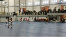 Cabang olahraga (Cabor) bola tangan putri PON XXI Aceh-Sumut 2024, Jakarta Tundukkan Bali di Babak Penyisihan. Foto : Dimas Fuadi
