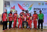 Skuad Boling Aceh di PON XXI berpose sejenak usai pertandingan, Rabu (11/09/2024) di Medan. Foto : Humas KONI Aceh.