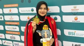 Briptu Derli Amalia menyumbangkan dua medali sekaligus untuk Provinsi Aceh pada Pekan Olahraga Nasional (PON) XXI Aceh-Sumut melalui Cabang olahraga (Cabor) menembak. (Foto: Istimewa)