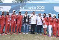 Pertandingan Woodball PON XXI Aceh-Sumut dimulai seiring dibuka oleh Wakil Ketua Umum KONI Pusat Suwarno, dihadiri Plh Sekda Aceh Azwardi di Lapangan Golf Lhoknga, Aceh Besar, Sabtu, (14/9/2024).