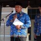 Plt, Sekda Bahrul Jamil membacakan amanatnya saat memimpin Apel Gabungan. Foto MC Aceh Besar