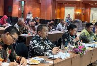 Pj Bupati Aceh Besar Muhammad iswanto S.STP, MM mengikuti Rapat Koordinasi lintas sektor Rencana Detail Tata Ruang (RDTR) yang dilaksanakan oleh Kementerian ATR/BPN, di Hotel Bidakara Jakarta, Rabu (22/01/2025). Foto : Prokopim Aceh Besar