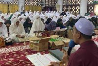 Jamaah Majelis Khatam Al-Quran dan bacaan Yasin 7 Mubin sedang tekun mengikuti acara tersebut di Masjid AMRU IBNI Al-AS Sentul Bandar Sentul Kuala Lumpur Malaysia Ahad (2/2/2025).Foto : Ist