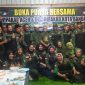 Pengurus dan anggota DPC HIPAKAD Kota Banda Aceh mengabadikan dalam sebuah foto bersama usai acara buka puasa bersama di Alfa Kopi, Selasa (10/3/2025).
