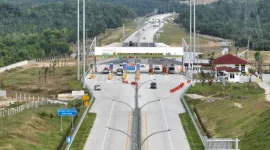 Jalan Tol Binjai - Langsa Seksi Tanjung Pura - Pangkalan Brandan. Foto: Acehupdate.net/HO-Hutama Karya.