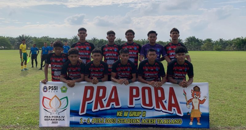 Tim Askot PSSI Kota Langsa Lolos ke PORA 2026, usai memuncaki Grup D Pra PORA. (foto/ist)