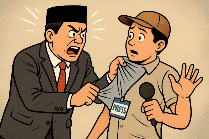 Ilustrasi Wartawan Sedang Mendapat Ancaman. (Foto/PWI Sabang)