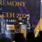 Kepala Dinas Kebudayaan dan Pariwisata (Kadisbudpar) Aceh Dedy Yuswadi resmi membuka pemilihan Agam Inong Aceh 2025, di The Pade Hotel, Aceh Besar, Rabu (26/11/2025). Foto: Istimewa