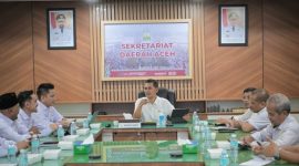 Sekretaris Daerah Aceh M Nasir, S.IP, MPA menerima Audiensi Komisi Penyiaran Indonesia ( KPI) Aceh di ruang Rapat Sekda Banda Aceh Kamis (5/11/2025), Foto : Dok Biro Adpim Setda Aceh.