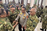 Kadiv Humas Polri Irjen Pol Johnny Edison Isir bersilaturahmi dan berdiskusi dengan para pimpinan media massa dalam kegiatan Retret Orientasi Kebangsaan dan Bela Negara yang diselenggarakan oleh PWI bersama Kemhan RI di Pusat Pendidikan Bela Negara Kemhan RI, Rumpin, Bogor, Sabtu (31/1/2026).