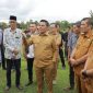 Bupati Aceh Besar Muharram Idris bersama utusan Kemendagri RI meninjau lokasi rencana lahan pembangunan IPDN di Kota Jantho, Selasa (20/01/2026). FOTO : PROKOPIM PEMKAB ACEH BESAR