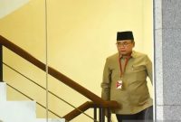 Eks Menteri Agama Yaqut Cholil Qoumas yang ditetapkan KPK sebagai tersangka kasus korupsi kuota haji (ANTARA FOTO/Indrianto Eko Suwarso)