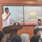 Sekretaris Daerah Aceh, M. Nasir melaunching Dashboard Peta aksi dan Partisipasi masyarakat untuk penanggulangan bencana Aceh di Gedung Serbaguna Setda Aceh Jumat (27/2/2026) Foto : Humas Pemerintah Aceh