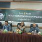 Direktur Utama Bank Aceh Syariah (BAS),  Fadhil Ilyas memaparkan peran media massa sangat membantu kelancaran kegiatan dan manajemen Bank Aceh Syariah pada kegiatan coffee morning bersama insan pers di Banda Aceh, Senin (2/2/2026).