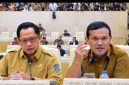 Wakil Gubernur Aceh Fadhlullah (kanan) dalam Rapat Kerja dan Rapat Dengar Pendapat (RDP) dengan Komisi II DPR RI di Jakarta Selasa (15/9/2026).